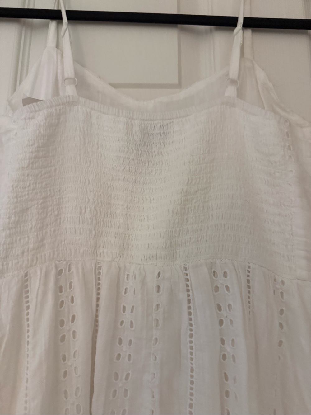 Old Navy White Eyelet Smocked Sundress